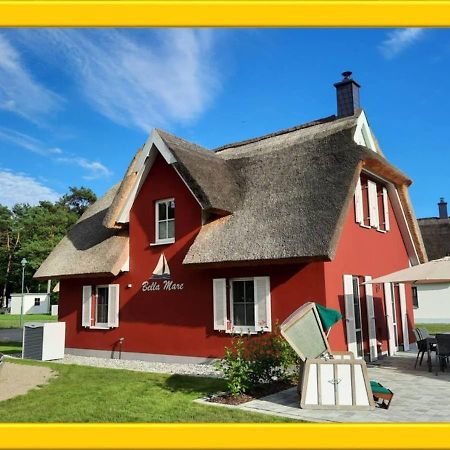 Modernes Reetdach-Ostseeferienhaus Bella Mare, Insel Usedom Mit Sauna, Kamin & Sonnenterrasse Zirchow Екстер'єр фото