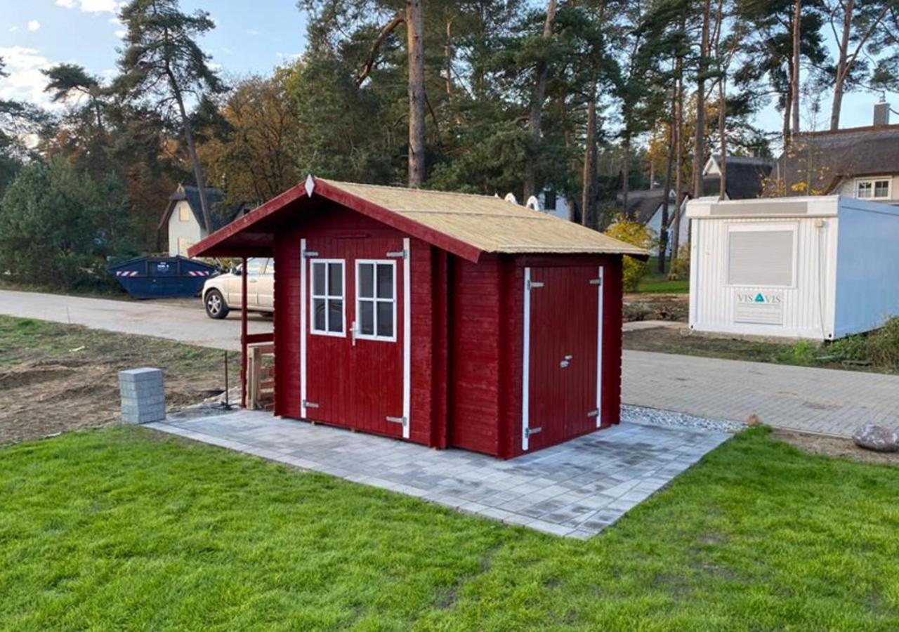 Modernes Reetdach-Ostseeferienhaus Bella Mare, Insel Usedom Mit Sauna, Kamin & Sonnenterrasse Zirchow Екстер'єр фото