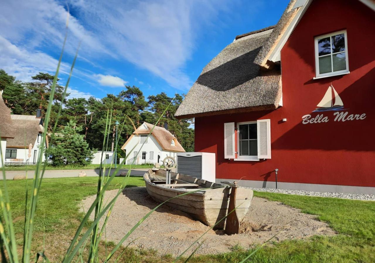 Modernes Reetdach-Ostseeferienhaus Bella Mare, Insel Usedom Mit Sauna, Kamin & Sonnenterrasse Zirchow Екстер'єр фото