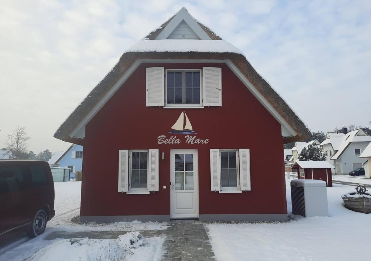 Modernes Reetdach-Ostseeferienhaus Bella Mare, Insel Usedom Mit Sauna, Kamin & Sonnenterrasse Zirchow Екстер'єр фото