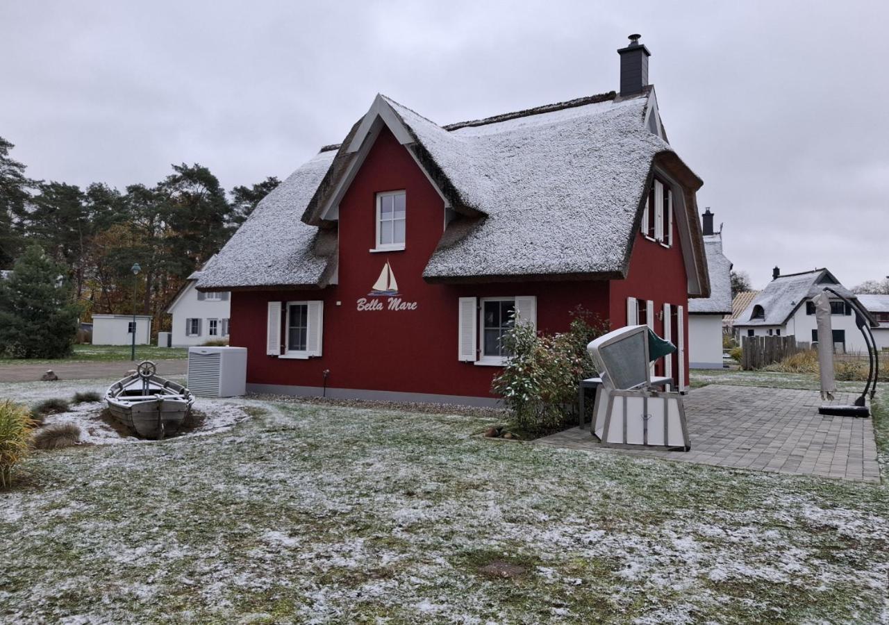 Modernes Reetdach-Ostseeferienhaus Bella Mare, Insel Usedom Mit Sauna, Kamin & Sonnenterrasse Zirchow Екстер'єр фото